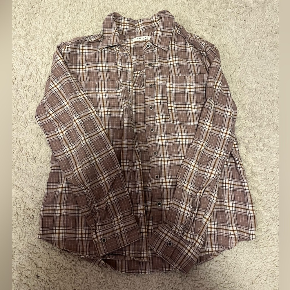 Cute flannel to layer with!